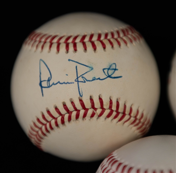 Lot of (5) Philadelphia Phillies Signed Baseballs w. HOFers Bunning, Roberts & Allen + (JSA Auction Letter)