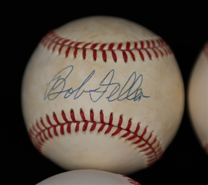 Lot of (4) Hall of Famer Signed Baseballs w. Duke Snider & Pee Wee Reese +(JSA Auction Letter)