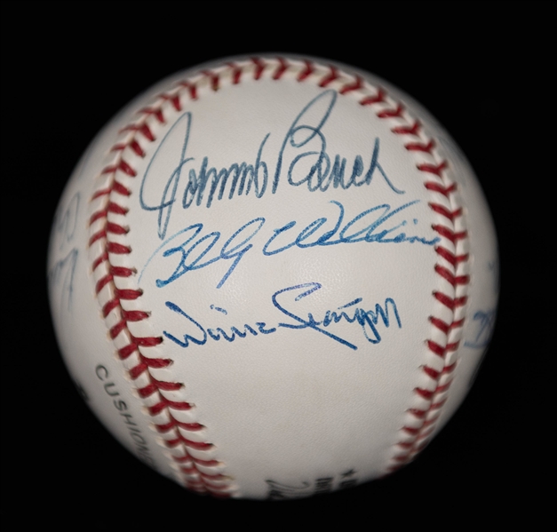Lot of (2) Signed Baseballs- Johnny Mize + Multi Signed NL All Star Ball inc. Pete Rose, Duke Snider, Johnny Bench, Lou Brock, + (JSA Auction Letter)