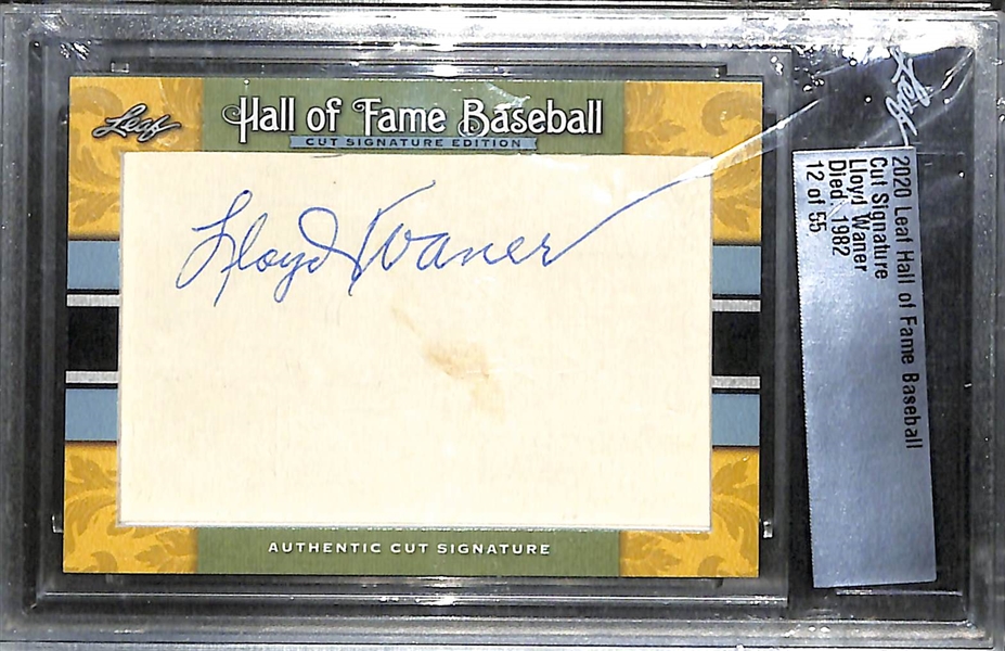 Lot of (6) Signed Baseball Memorabilia inc. Lloyd Warner Cut Signature, Harry Hooper Cut Signature, Rube Marquand Cut Signature, + (All Certified)