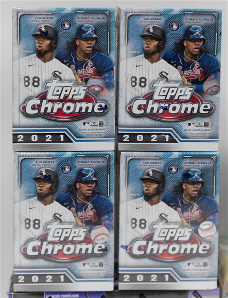 Lot of (9) Sealed Baseball Boxes- 2021 Topps Update Jumbo, 2022 Mosaic Hobby, 1989 Bowman, (4) 2021 Topps Chrome Blasters, 2020 Topps Chrome Blaster, 2022 Bowman Platinum