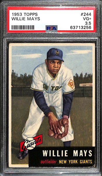 1953 Topps Willie Mays #244 Graded PSA 3.5
