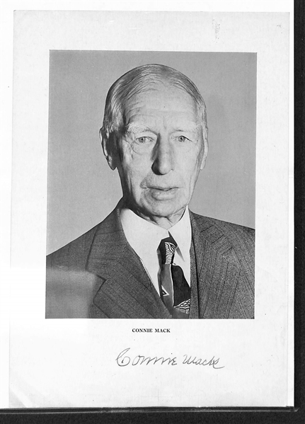 Connie Mack Signed 10x7 Black & White Photo - PSA/DNA Letter of Authenticity