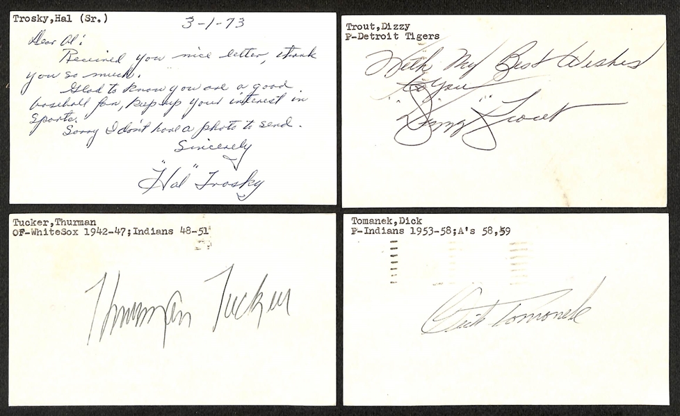 (125+) Signed Baseball Index Cards w. Robin Yount, George Weiss, Hoyt Wilhelm, + (JSA Auction Letter)