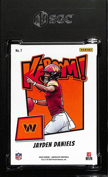 2024 Panini Absolute Jayden Daniels Kaboom! Rookie Card (Super Short Print) Graded SCG 8.5