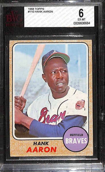 1968 Topps Hank Aaron #110 Graded BVG 6