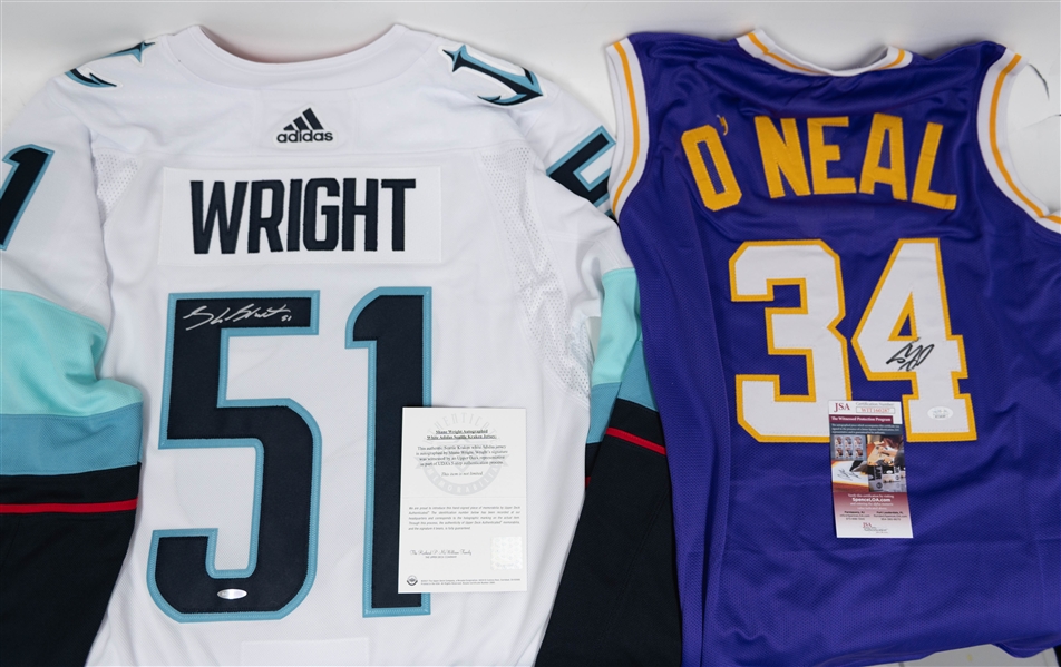 Shaquille O'Neil Signed Jersey (JSA COA) and Shane Wright Signed Jersey (UDA)