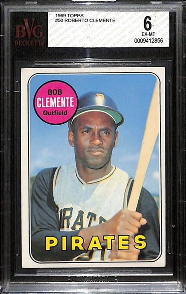 1969 Topps Roberto Clemente #50 Graded Beckett BVG 6