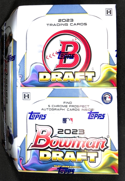 2023 Bowman Draft Super Jumbo Hobby Sealed Box (5 Autographs.  Possible Skenes/Wyatt Langford/Matt Shaw/Max Clark and more Bowman 1st)