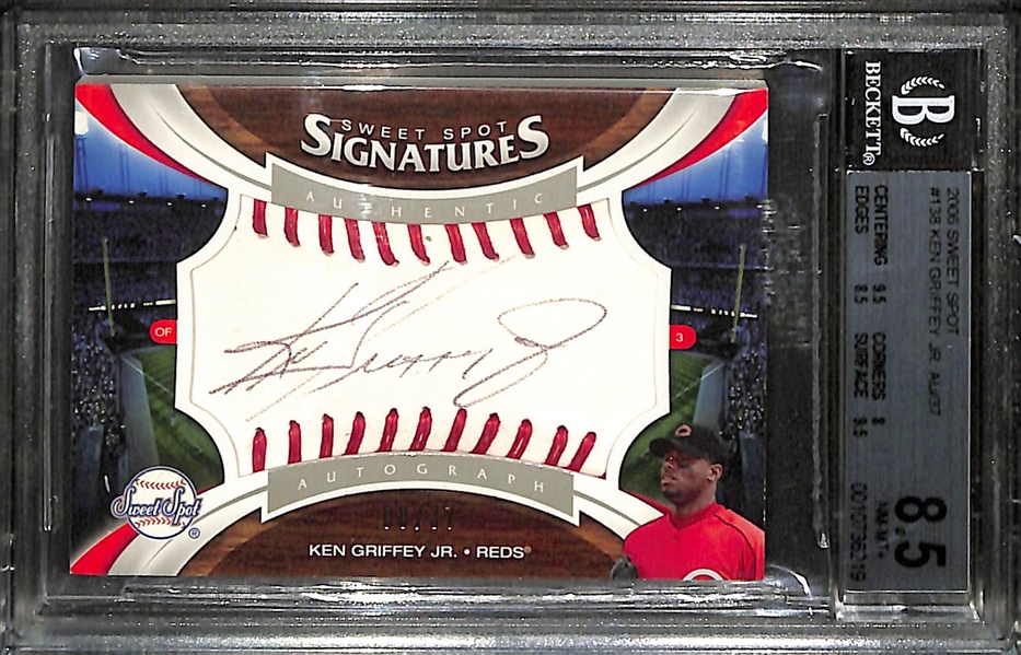 2006 Upper Deck Sweet Spot Ken Griffey Jr. Autograph #ed /37 Graded BVG 8.5 (9 Autograph Grade)