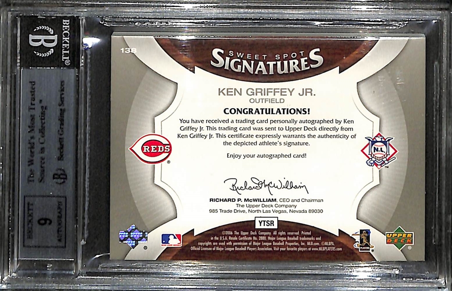 2006 Upper Deck Sweet Spot Ken Griffey Jr. Autograph #ed /37 Graded BVG 8.5 (9 Autograph Grade)