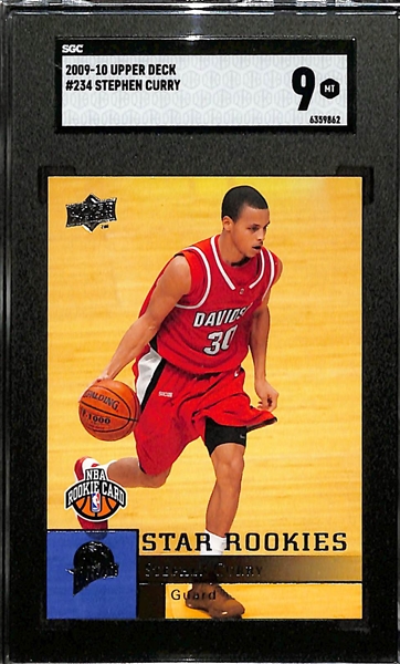 2009 Upper Deck Stephen Curry Rookie Card #234 Graded SGC 9