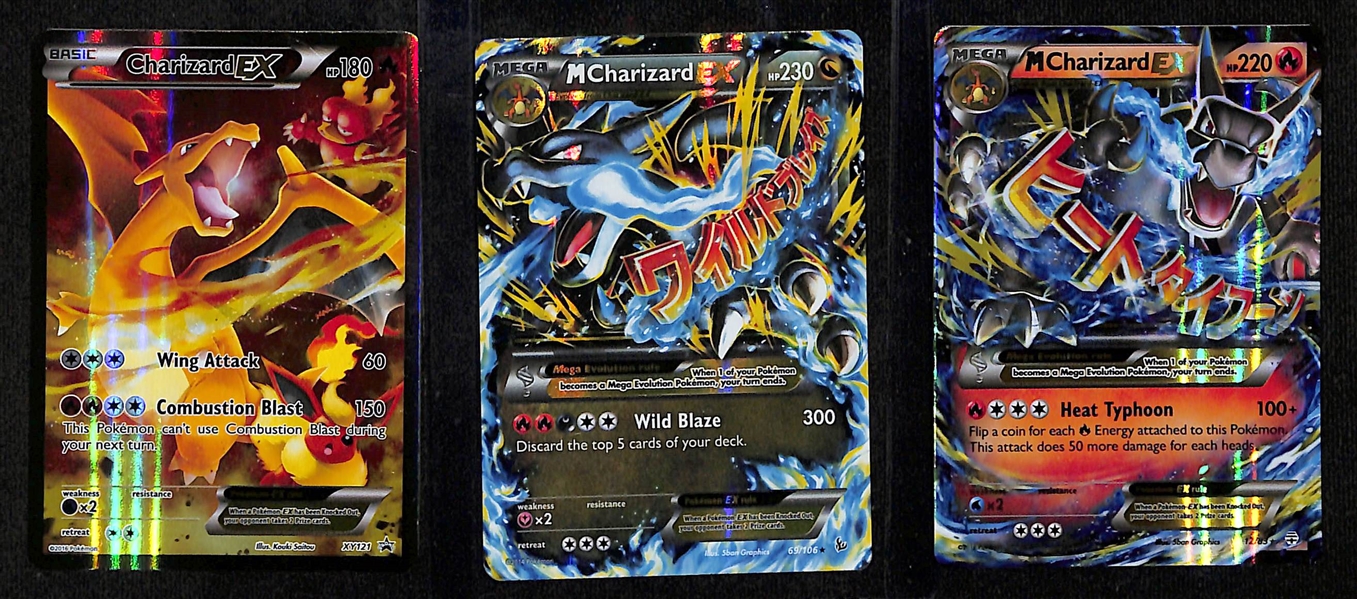 Lot of 3 Charizard EX Pokemon Cards
