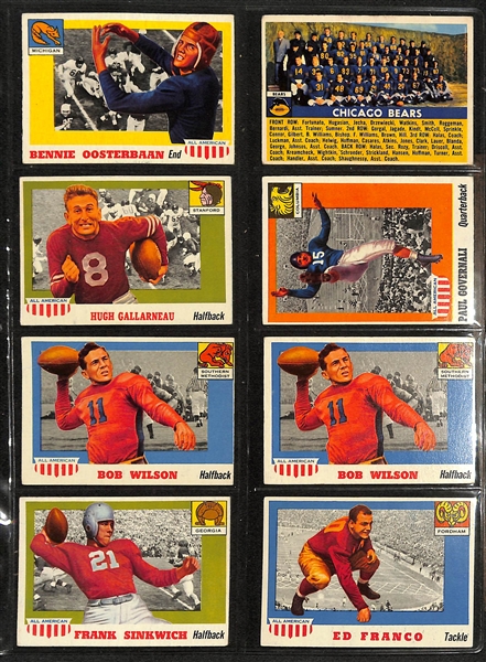 Lot of (90) 1955-56 Bowman & Topps Football Cards w. Charlie Conerly