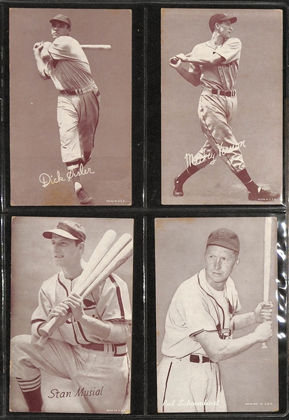 Lot of (43) 1939-1957 Baseball Exhibit Cards w. Roy Campanella