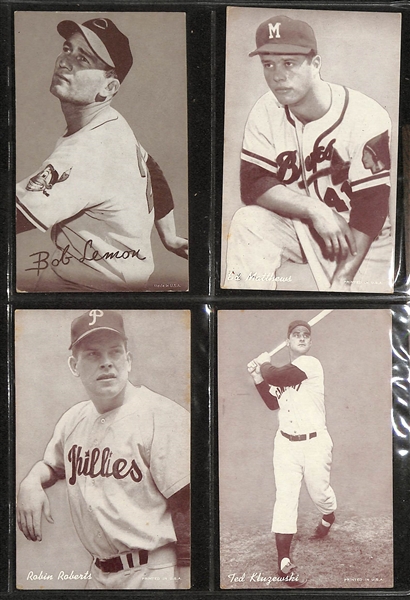 Lot of (43) 1939-1957 Baseball Exhibit Cards w. Roy Campanella