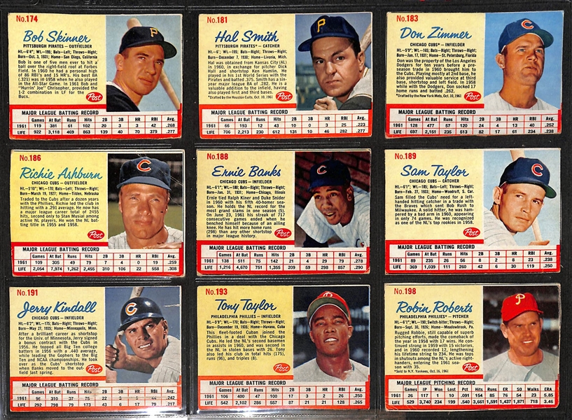 Lot of (108) Different 1962 Post Cereal Cards w. Mickey Mantle