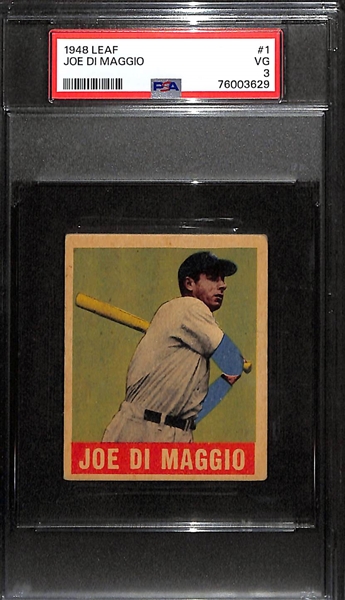 1948 Leaf Joe DiMaggio #1 Graded PSA 3
