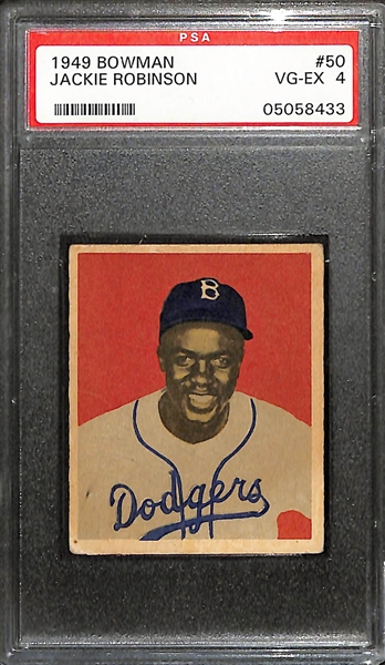 1948 Bowman Jackie Robinson Rookie Card #50 Graded PSA 4