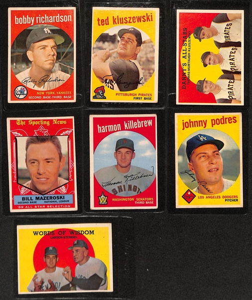 1959 Topps Complete Baseball Card Set (All 572 Cards) w. (8) Graded Cards Inc. Bob Gibson Rookie (BVG 4.5), Mickey Mantle (BVG 3), Stan Musial (PSA 3), Sandy Koufax (PSA 4), Enos Slaughter (BVG 7), +