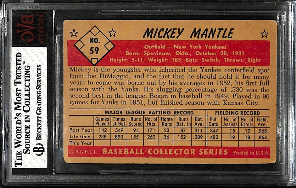 1953 Bowman Mickey Mantle #59 Graded BVG 3.5