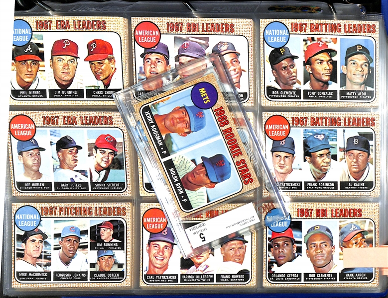 1968 Topps Baseball Card Complete Set of 598 Cards w. Koosman/Ryan Rookie Card BVG 5