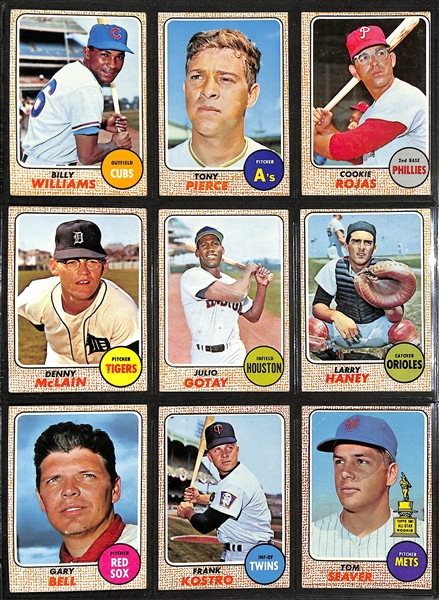 1968 Topps Baseball Card Complete Set of 598 Cards w. Koosman/Ryan Rookie Card BVG 5