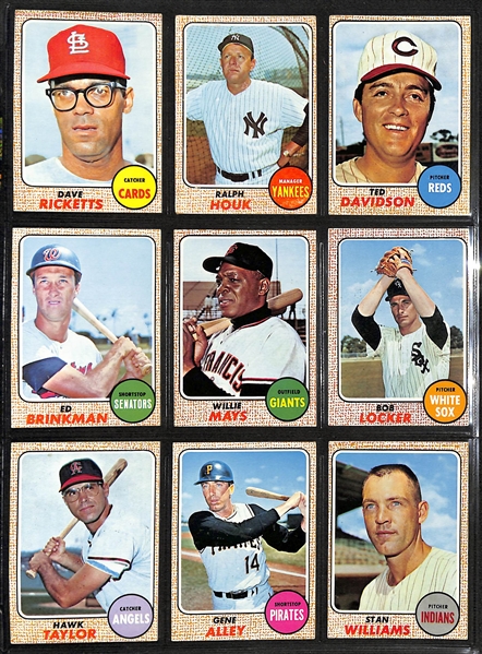1968 Topps Baseball Card Complete Set of 598 Cards w. Koosman/Ryan Rookie Card BVG 5