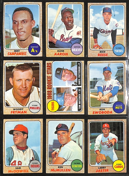 1968 Topps Baseball Card Complete Set of 598 Cards w. Koosman/Ryan Rookie Card BVG 5