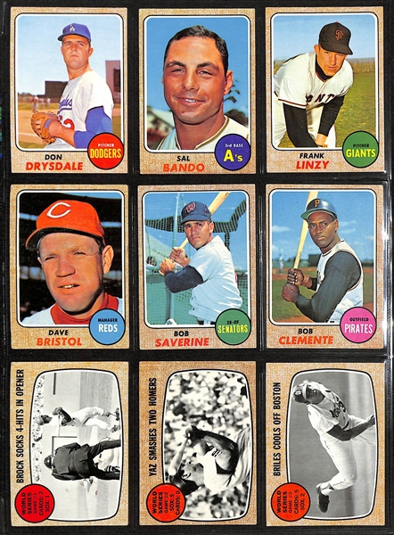 1968 Topps Baseball Card Complete Set of 598 Cards w. Koosman/Ryan Rookie Card BVG 5