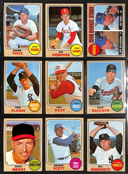 1968 Topps Baseball Card Complete Set of 598 Cards w. Koosman/Ryan Rookie Card BVG 5