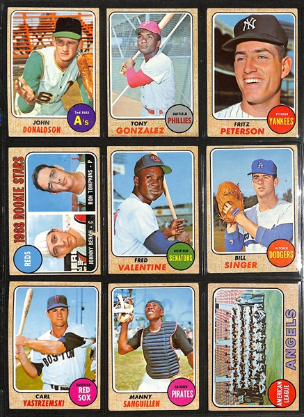 1968 Topps Baseball Card Complete Set of 598 Cards w. Koosman/Ryan Rookie Card BVG 5