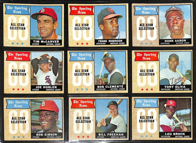1968 Topps Baseball Card Complete Set of 598 Cards w. Koosman/Ryan Rookie Card BVG 5