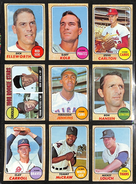 1968 Topps Baseball Card Complete Set of 598 Cards w. Koosman/Ryan Rookie Card BVG 5