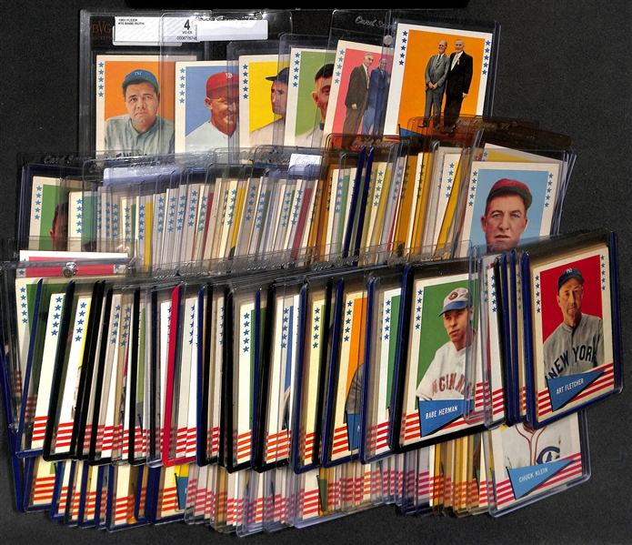 1961 Fleer Baseball Card Complete Set of 154 Cards w. #75 Babe Ruth BVG 4