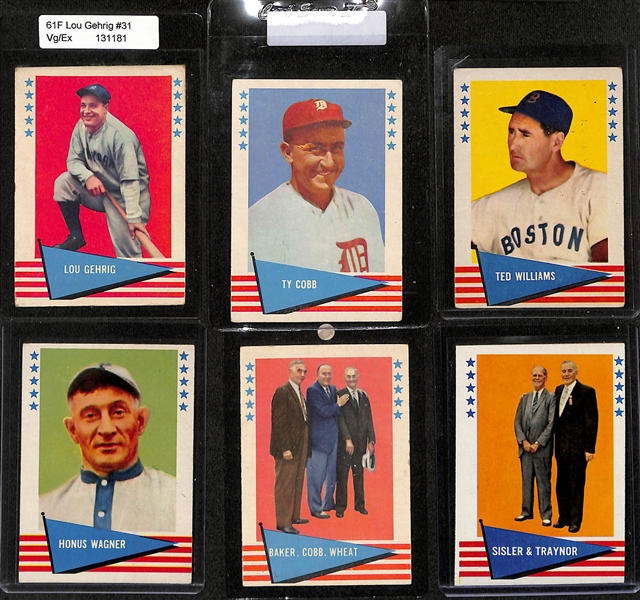 1961 Fleer Baseball Card Complete Set of 154 Cards w. #75 Babe Ruth BVG 4