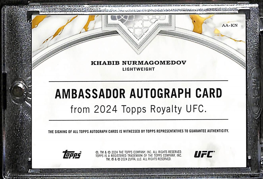 2024 Topps UFC Royalty Platinum Khabib Nurmagomedov Auto #1/1