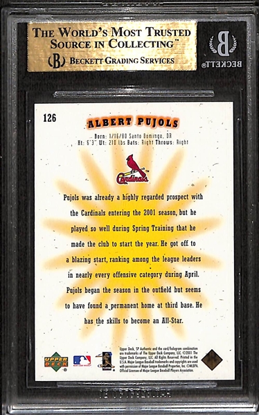 2001 SP Authentic Albert Pujols Limited Future Watch Rookie Graded BGS 9.5 (#/50)