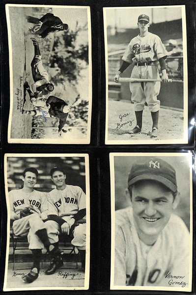 1936 National Chicle Fine Pens R313 Near Complete Set of 101 Cards (Out of 120 Cards in the Set) w. Lefty Gomez