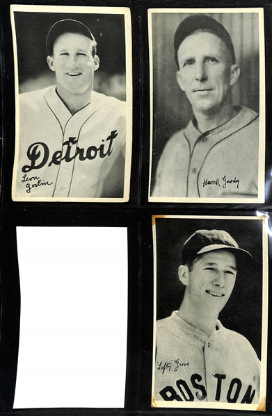 1936 National Chicle Fine Pens R313 Near Complete Set of 101 Cards (Out of 120 Cards in the Set) w. Lefty Gomez