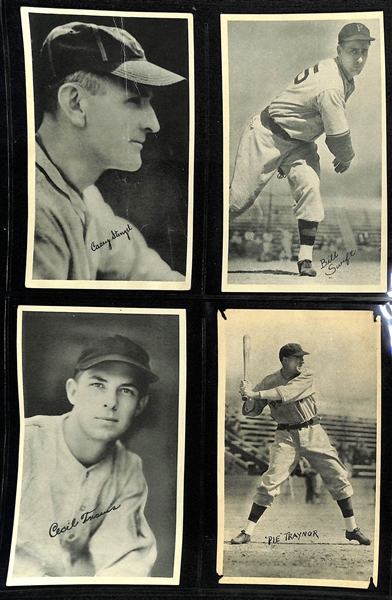1936 National Chicle Fine Pens R313 Near Complete Set of 101 Cards (Out of 120 Cards in the Set) w. Lefty Gomez