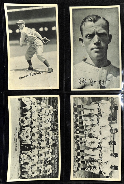 1936 National Chicle Fine Pens R313 Near Complete Set of 101 Cards (Out of 120 Cards in the Set) w. Lefty Gomez