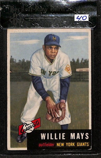 1953 Topps Willie Mays #244 Beckett Raw Card Review BVG 4.0