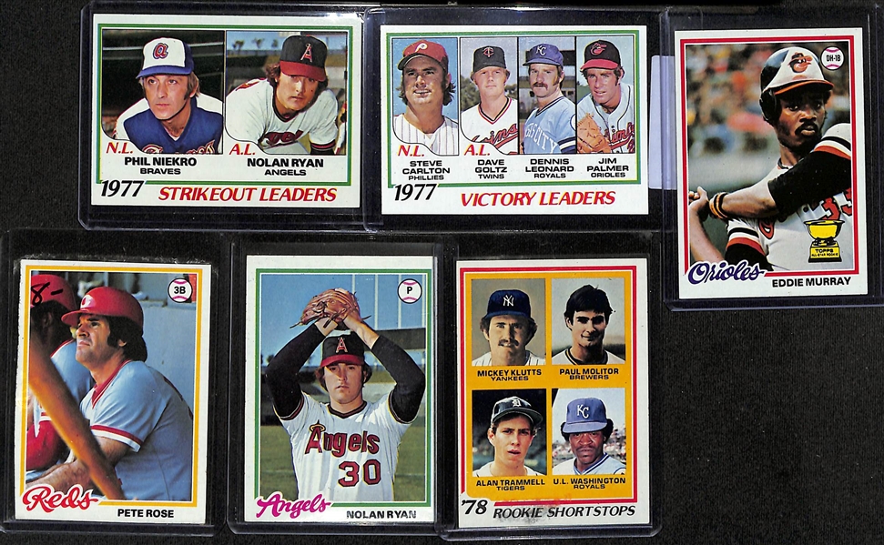 1978 Topps Baseball Card Near Complete Set - 725 of 726 Cards - w. Eddie Murray Rookie