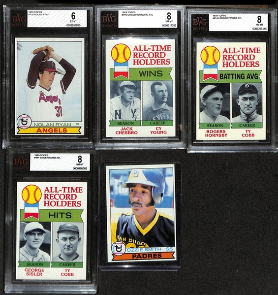 1979 Topps Baseball Complete Set of 726 Cards w. Ozzie Smith Rookie Card