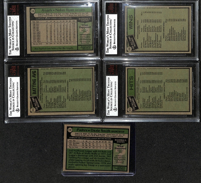 1979 Topps Baseball Complete Set of 726 Cards w. Ozzie Smith Rookie Card
