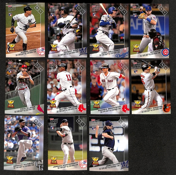 Lot of (50+) 2017 & 2018 Topps Now Baseball Cards w. Ohtani & Judge Rookie Cards & (2) Autographs