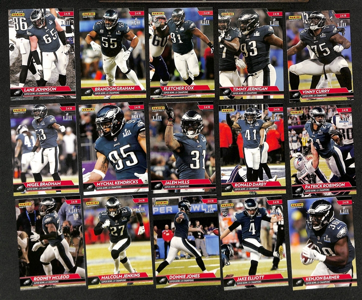 Lot of (3) Special Edition Sets - 2017 Panini Instant Eagles Superbowl Team Set (#/5714), 2017 Panini Instant All Rookie Team Set w. Kareem Hunt Auto, & 1994 National Convention Sealed 20-Card Set