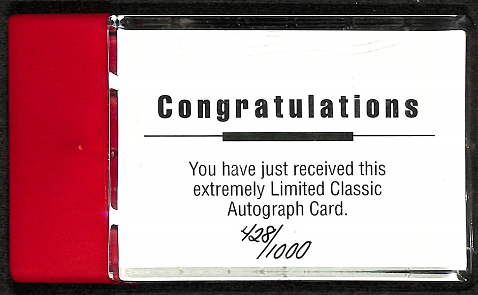 1992 Classics Pete Sampras Autograph Card #428/1000