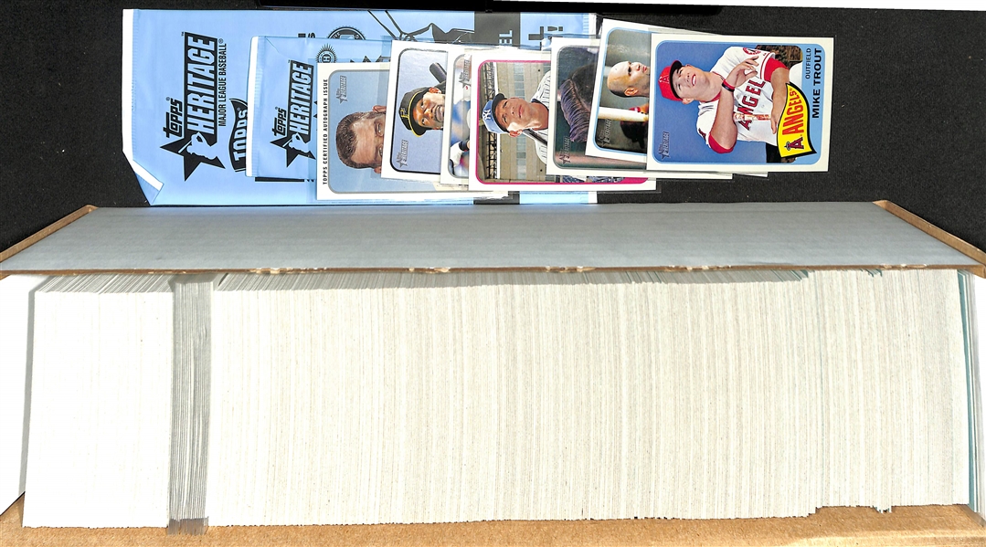 Lot of (750+) 2014 Topps Heritage Baseball Cards w. Mike Trout & Albert Pujols